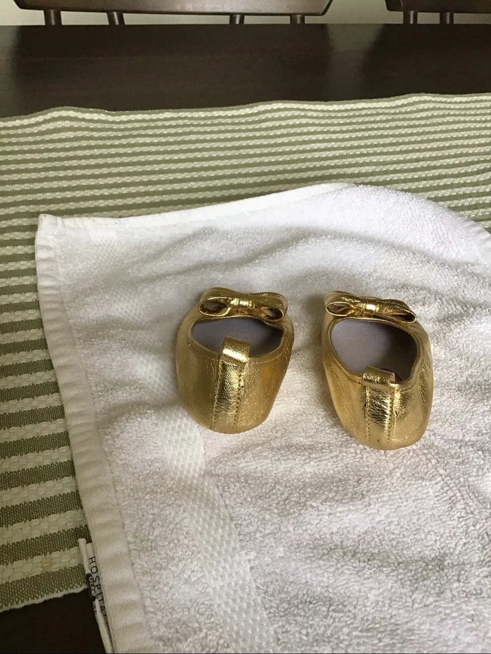 Vintage Hedy brand infant slip on ballet flats made in Villena, Spain 1960-1970s
